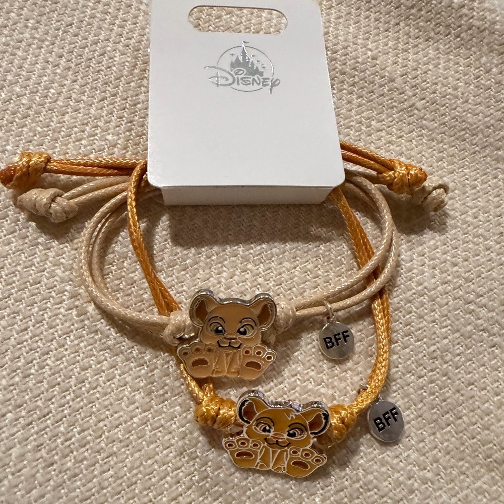 Disney Lion King Friendship Bracelets - Gold and Tan